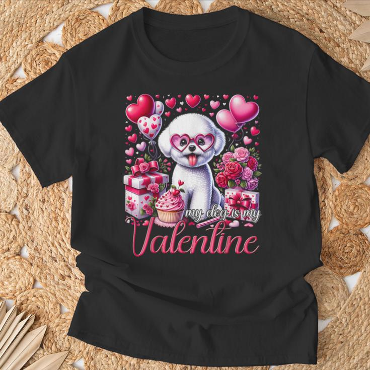 My Bichon Frise Is My Valentine Dogs Lovers Bichon T-Shirt Gifts for Old Men