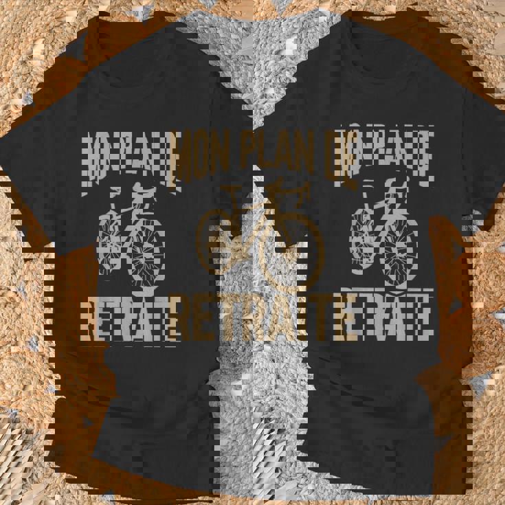 Bicyclette Drôle Mon Plan De Retraite Cycliste Routett T-Shirt Cadeaux pour les vieillards
