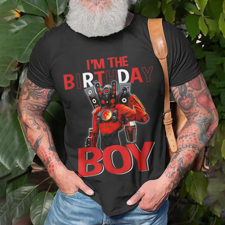 Birthday Boy Skibidi Toilet Speakerman V1 Son Tvman T-Shirt Gifts for Old Men