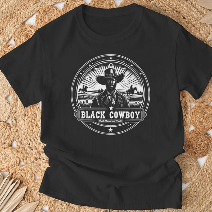 Black Cowboy African American History Afro Black Cowboy T-Shirt Gifts for Old Men