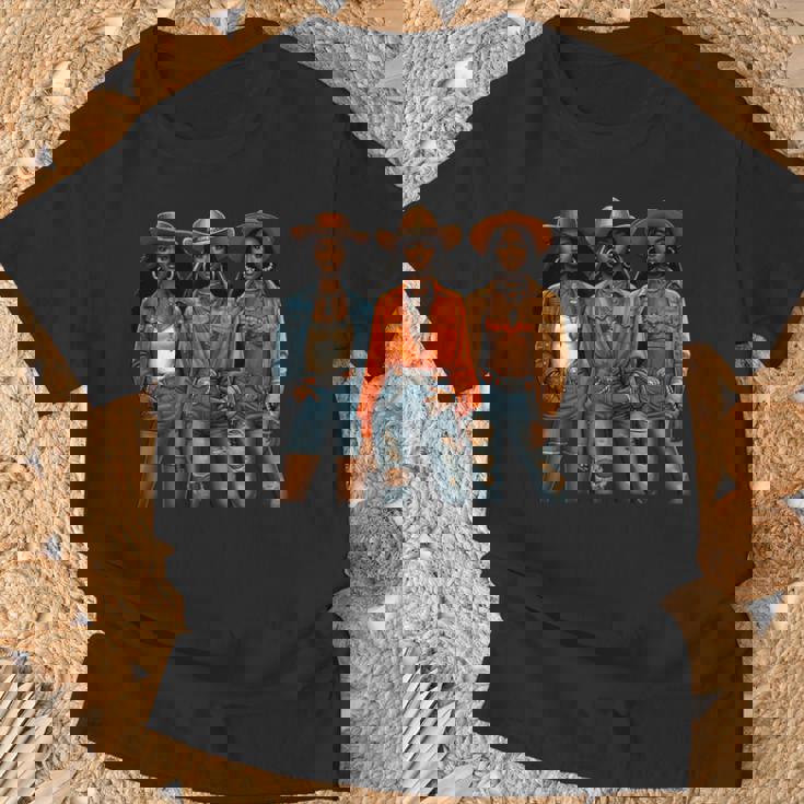 Black Cowgirl Melanin Western Rodeo Texas Black History T-Shirt Gifts for Old Men