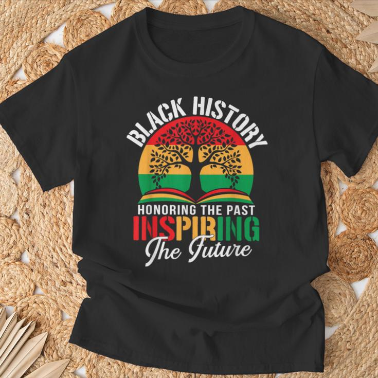 Black History Honoring The Past Inspiring The Future Teacher T-Shirt Gifts for Old Men