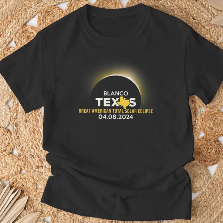 Blanco Tx Texas Total Solar Eclipse 2024 T-Shirt Gifts for Old Men