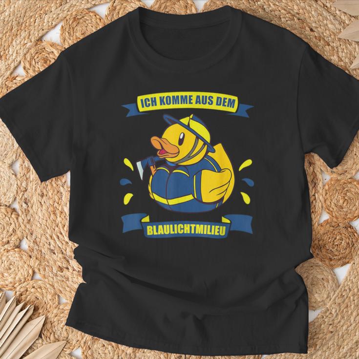 Blaulichtmilieu Thw Einatz Technical Helfswerk T-Shirt Geschenke für alte Männer