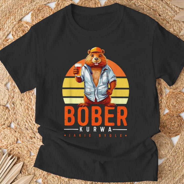 Bober Kurwa Polnisch Bier Bober T-Shirt Geschenke für alte Männer
