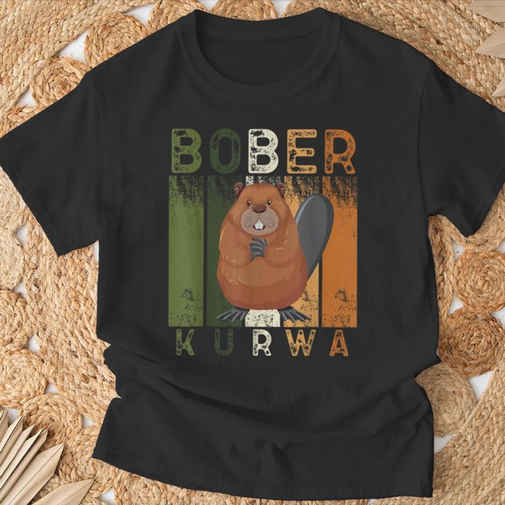 Bobr Kurwa Biber Bober Bobr Polish Beaver Meme T-Shirt Geschenke für alte Männer
