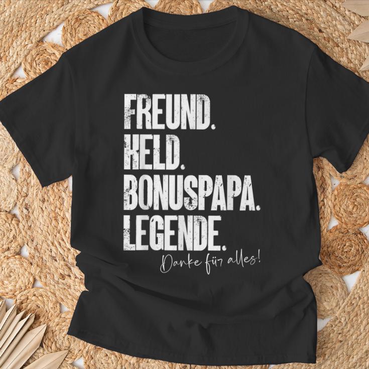 Bonuspapa Bester Step Papa Stepdad Bonus Papa S T-Shirt Geschenke für alte Männer