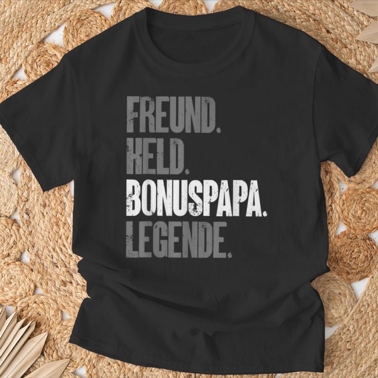 Bonuspapa Bester Stiefpapa Stiefvater Bonus Papa T-Shirt Geschenke für alte Männer