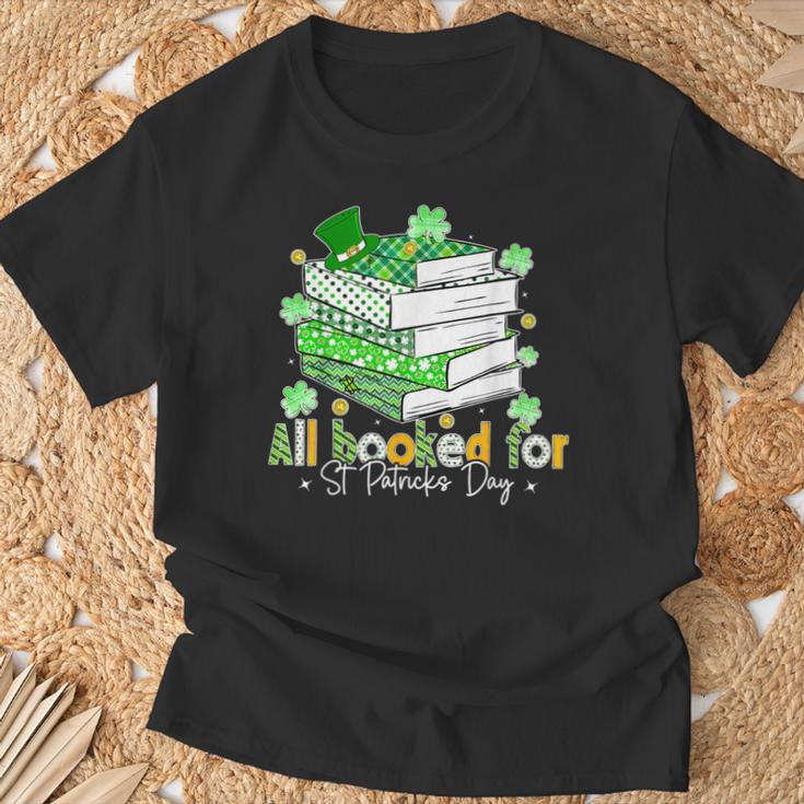 All Booked For St Patrick's Day Bookish Leprechaun Bookworm T-Shirt Gifts for Old Men