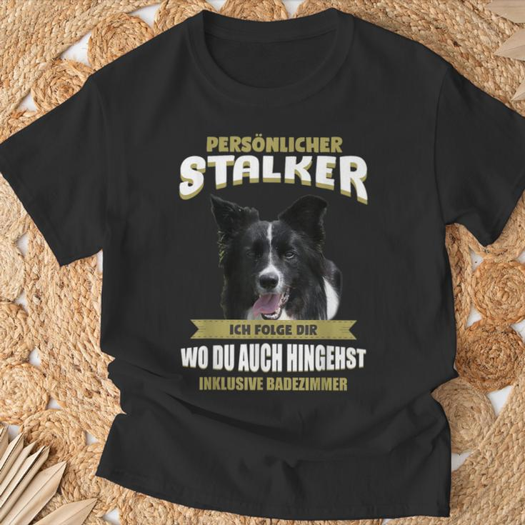Border Collie With Border Collie Dog Motif T-Shirt Geschenke für alte Männer