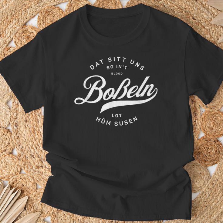 Bosseln T-Shirt mit Plattdeutschem Spruch für Ballwurf Geschenke für alte Männer