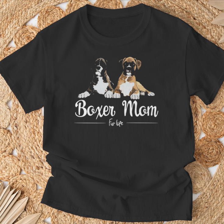 Boxer Mom Fur Life T-Shirt Gifts for Old Men
