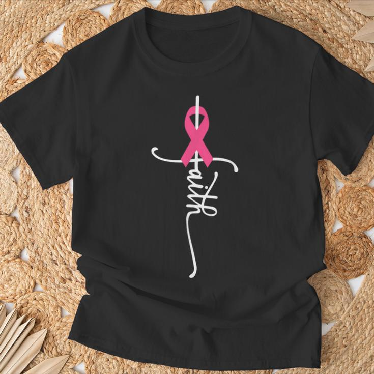Breast Cancer Faith Breast Cancer Awareness Breast Cancer T-Shirt Gifts for Old Men