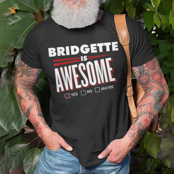 Bridgette Is Awesome Family Friend Name T-Shirt Gifts for Old Men