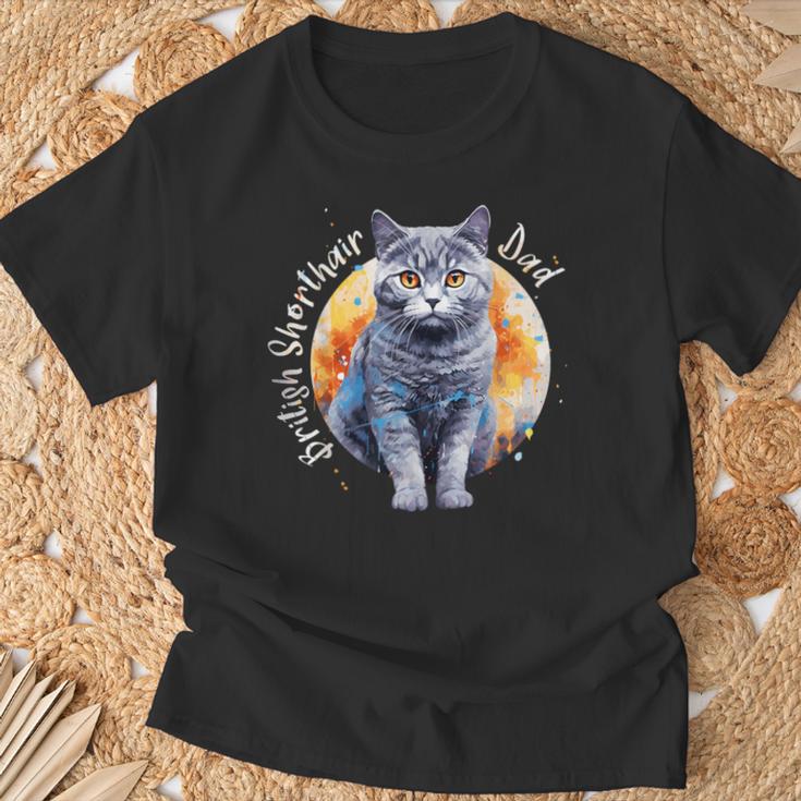 Britisch Kurzhaar Katzen Papa Cat Dad Daddy Haustier Freund T-Shirt Geschenke für alte Männer