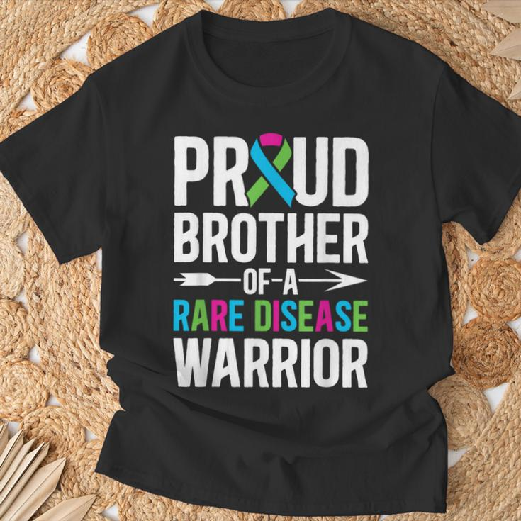 Brother Of A Rare Disease Warrior Rare Disease Awareness T-Shirt Gifts for Old Men
