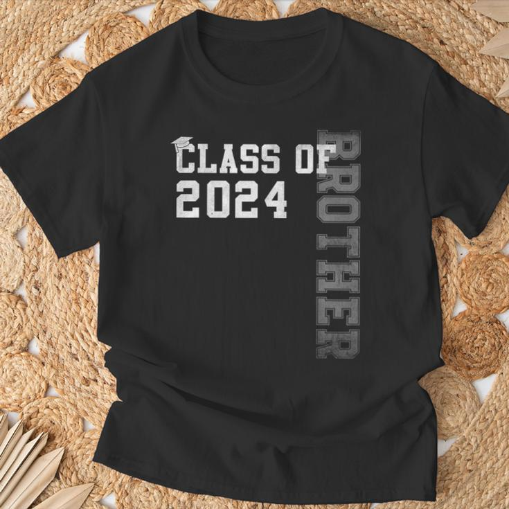 Brother Senior 24 Proud Brother Of A Class Of 2024 Graduate T-Shirt Gifts for Old Men