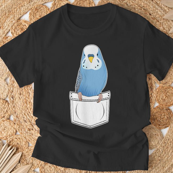 Budgie Chest Pocket Bird Pet Welli T-Shirt Geschenke für alte Männer