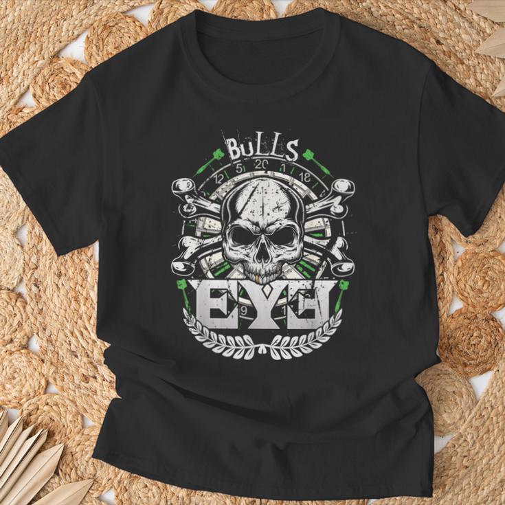 Bulls Eye & Skull Retro Dartboard 180 Dart T-Shirt Geschenke für alte Männer