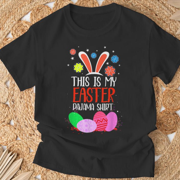 Bunny Ears Easter Eggs Das Ist Mein Ostern Pyjama T-Shirt Geschenke für alte Männer