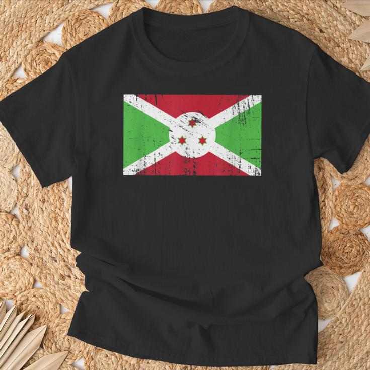 Burundi Flagge-Fahne Geschenk Fußball-Fan Sport T-Shirt Geschenke für alte Männer