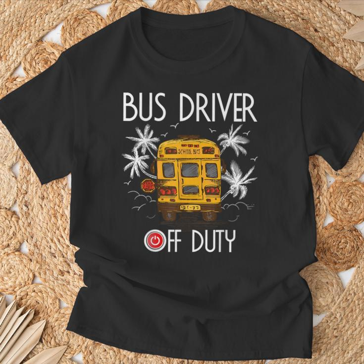 Bus Driver Off Duty Last Day Of School Summer To The Beach T-Shirt Gifts for Old Men