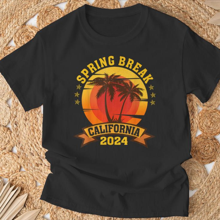 California 2024 Spring Break Family School Vacation Retro T-Shirt Gifts for Old Men