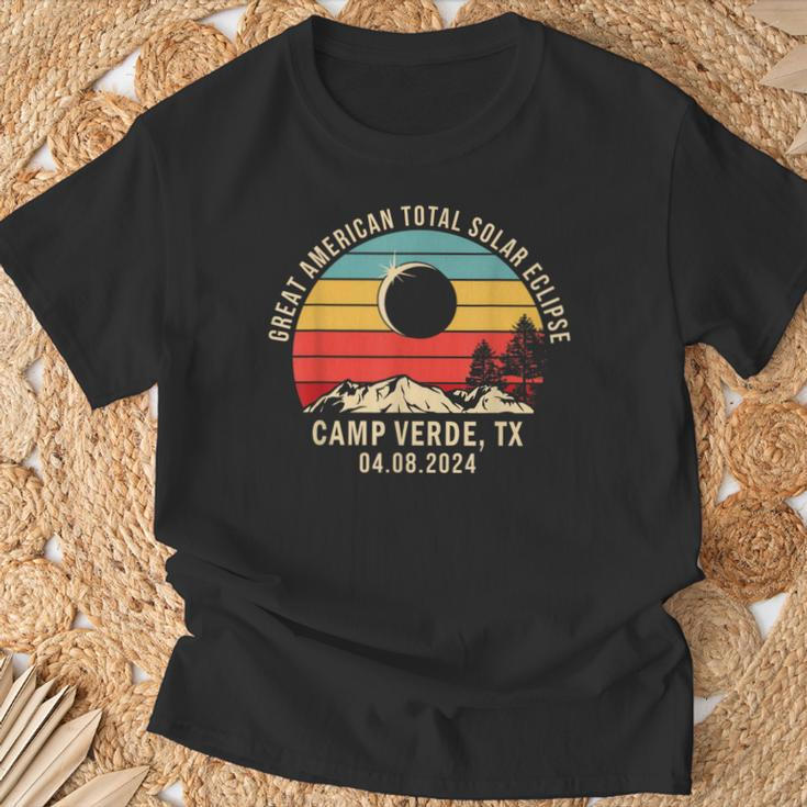 Camp Verde Tx Texas Total Solar Eclipse 2024 T-Shirt Gifts for Old Men