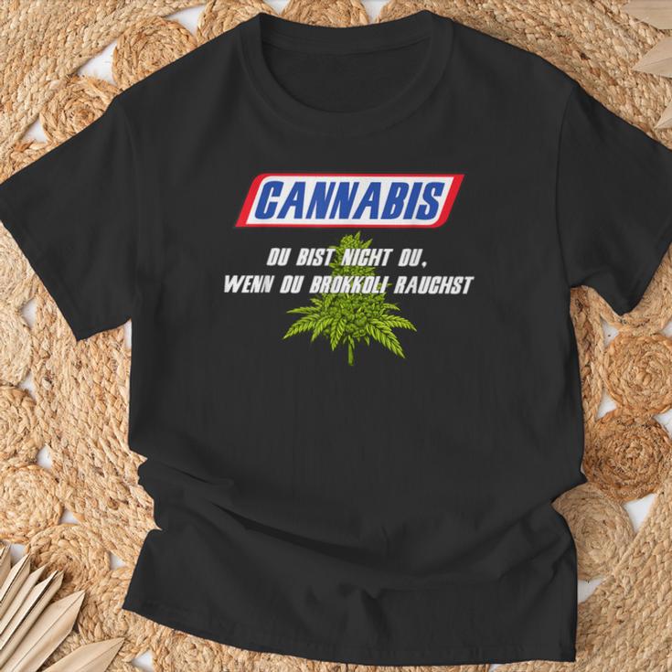 With Cannabis Du Bist Nicht Du Wenn Du Brokkoli Rauchst Motif T-Shirt Geschenke für alte Männer