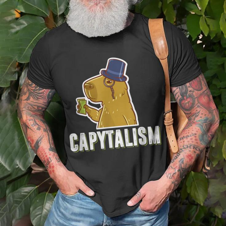 Capybara Capytalism Capitalism Capybara T-Shirt Gifts for Old Men