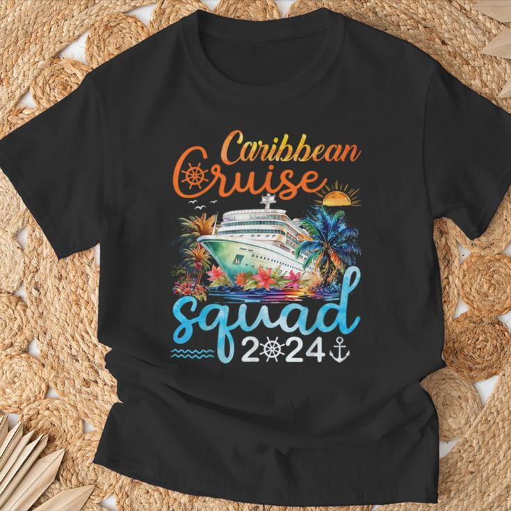 Caribbean Cruise Squad 2024 Family Matching Group Vacation T-Shirt Gifts for Old Men