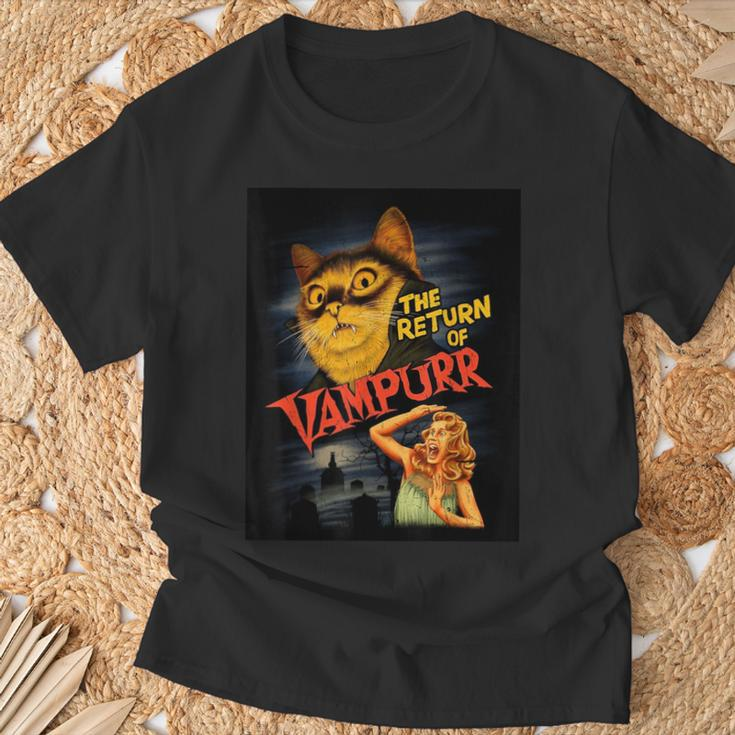 Cat Vampire Classic Horror Movie Graphic T-Shirt Gifts for Old Men