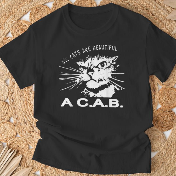 All Cats Are Beautiful A C A B Cats Love T-Shirt Geschenke für alte Männer