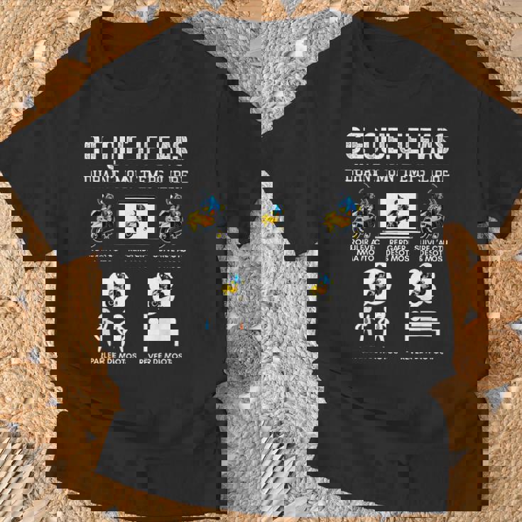 Ce Que Je Fais Durant Mon Temps Libre Rouler Avec Ma Moto T-Shirt Cadeaux pour les vieillards