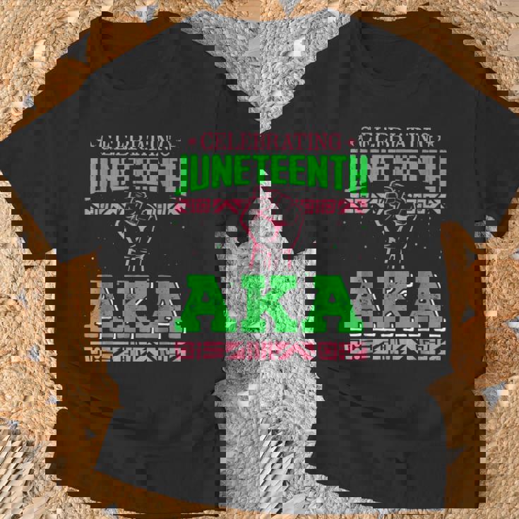 Celebrating Junenth Aka Fist Black History Women T-Shirt Gifts for Old Men