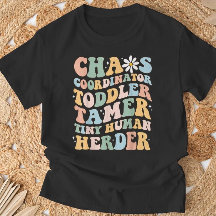 Chaos Coordinator Toddler Tamer Tiny Human Herder Daycare T-Shirt Gifts for Old Men