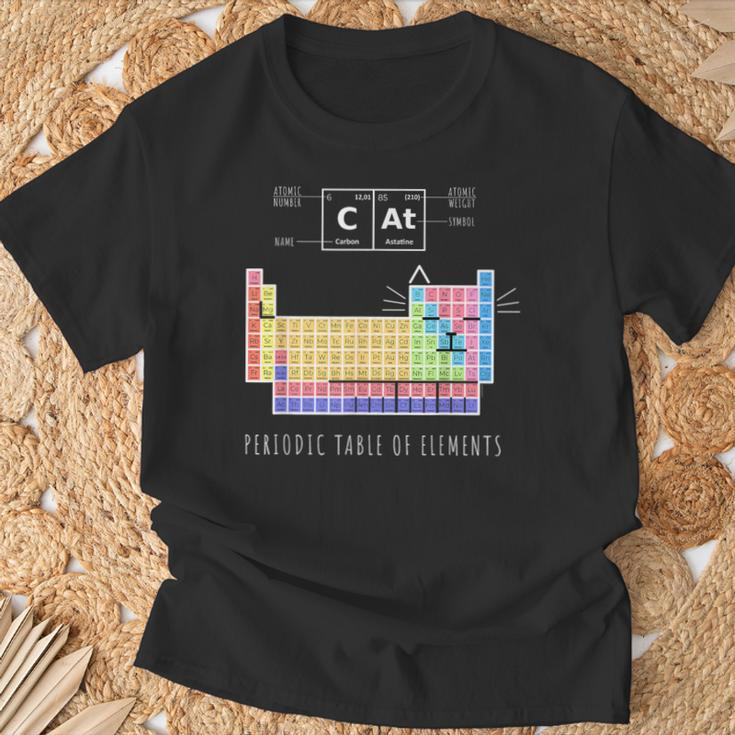 Chemistry Cat Periodic Table Of Elements T-Shirt Gifts for Old Men