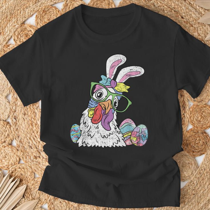 Chicken Egg Hunting Easter Bunny Ears Farm Animal Spring T-Shirt Gifts for Old Men