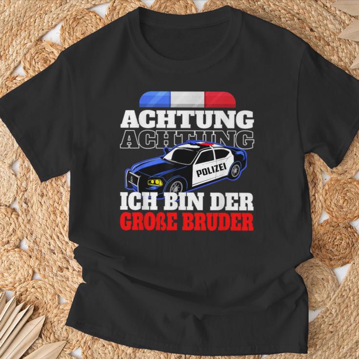 Children's Ich Bin Der Große Bruder Police Siblings T-Shirt Geschenke für alte Männer