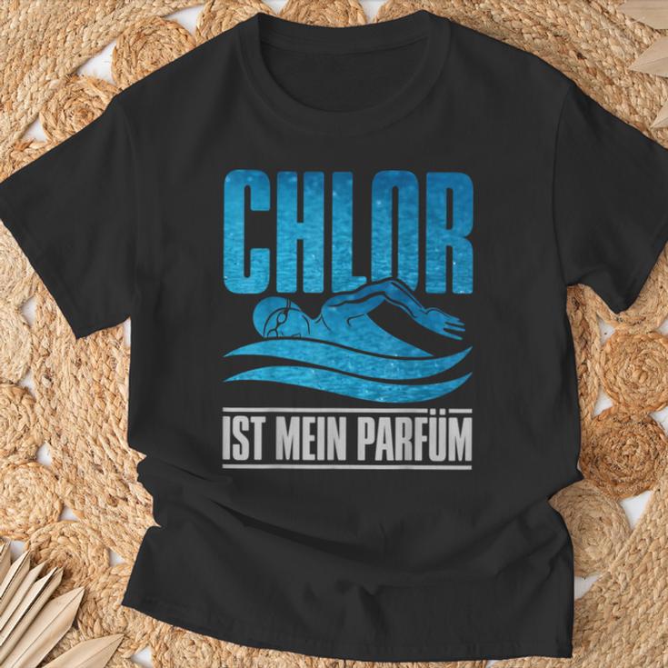 With Chlor Ist Mein Perfume Swimmen Swimmer T-Shirt Geschenke für alte Männer