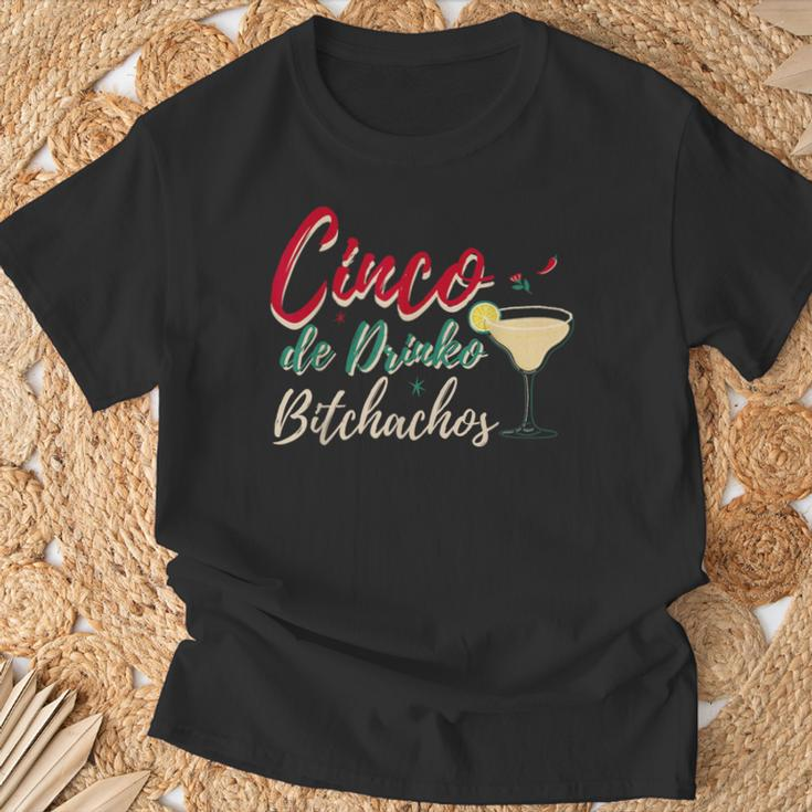 Cinco De Drinko Bitchachos Drinking Mexican T-Shirt Gifts for Old Men