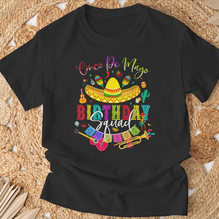 Cinco De Mayo Birthday Squad Cool Mexican Matching Family T-Shirt Gifts for Old Men