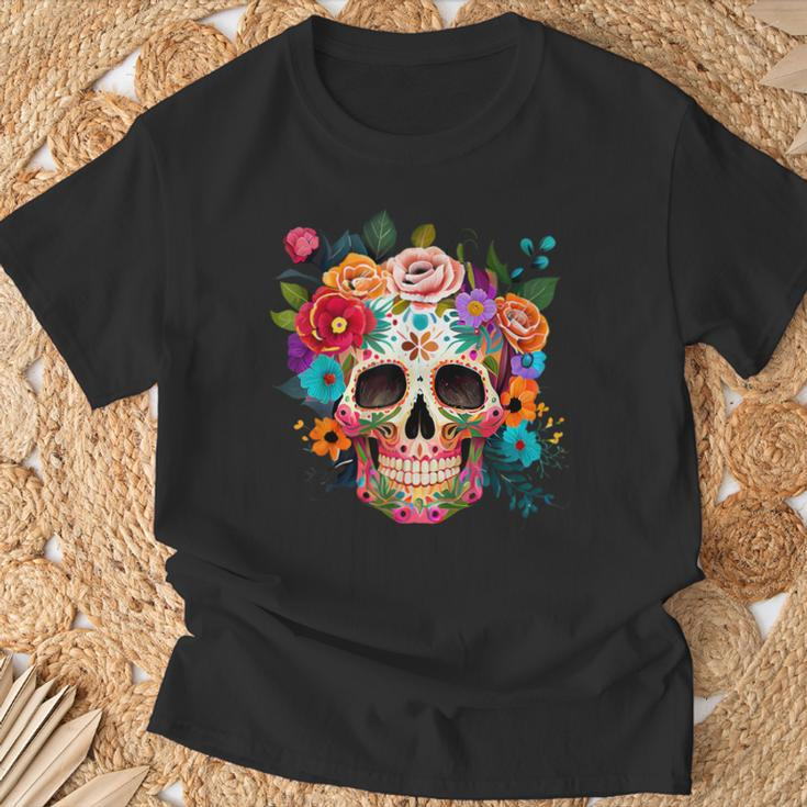 Cinco De Mayo Sugar Skull Day Of The Dead Mexican Fiesta T-Shirt Gifts for Old Men