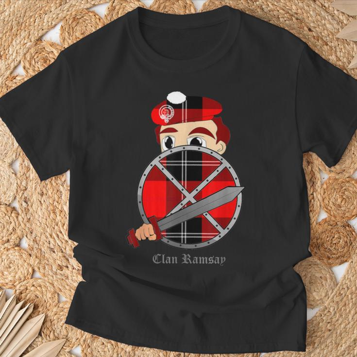 Clan Ramsay Surname Last Name Scottish Tartan Crest T-Shirt Gifts for Old Men
