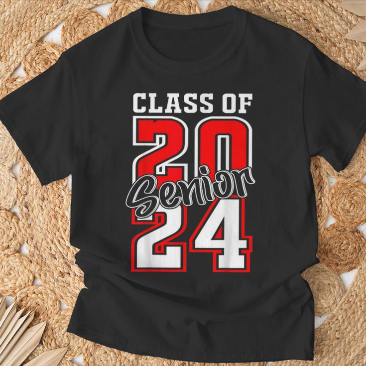 Class Of 2024 Senior 24 High School Graduation Party T-Shirt Gifts for Old Men