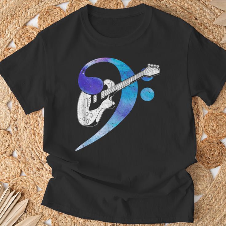 Clave Bajo Eléctrico Instrumento Música Rockero Rock Bajista Camiseta unisex Regalos para ancianos