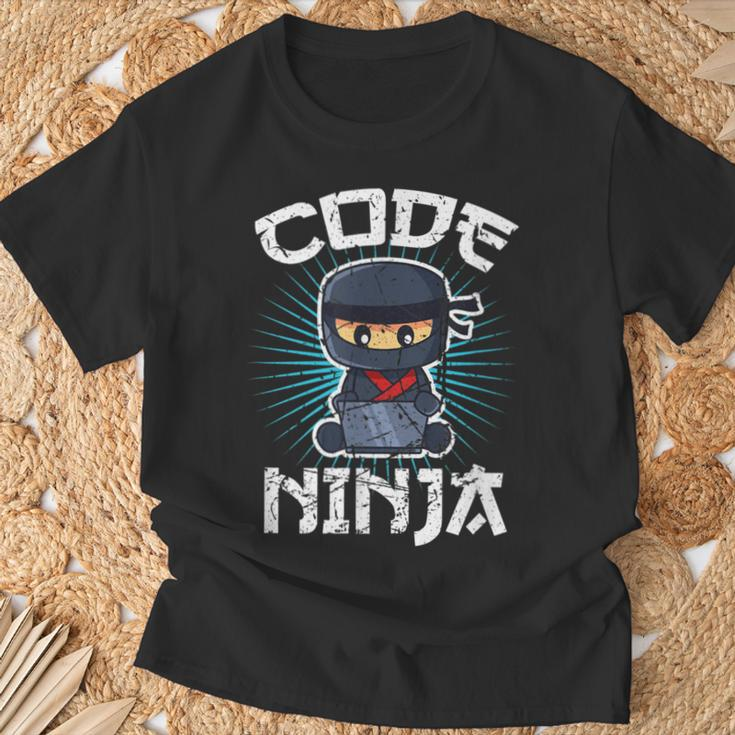 Code Ninja Programmer Coder Computer Programming Coding T-Shirt Geschenke für alte Männer