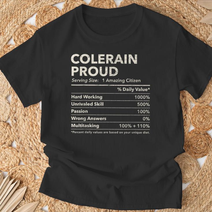 Colerain North Carolina Proud Nutrition Facts T-Shirt Gifts for Old Men