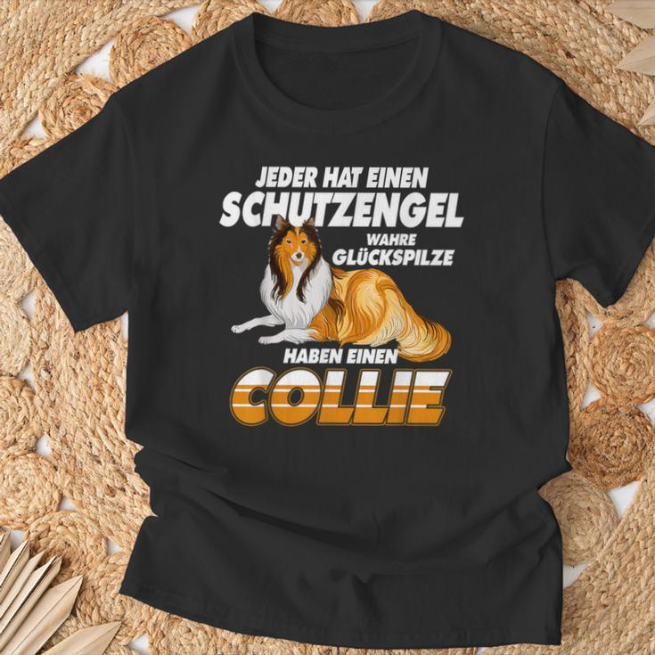 Collie Long Hair Guardian Angel Dog T-Shirt Geschenke für alte Männer