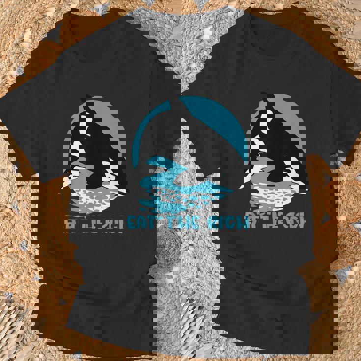 Comer La Rica Ballena Orca Meme Camiseta unisex Regalos para ancianos